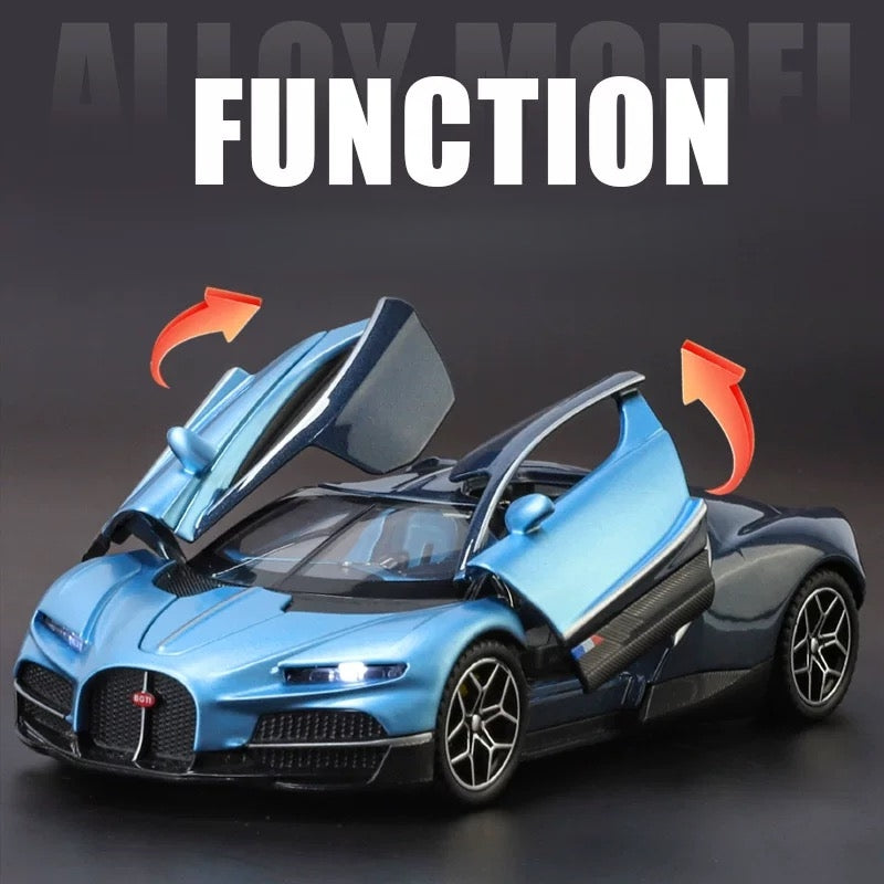 Bugatti alloy with sound and light return 1:32